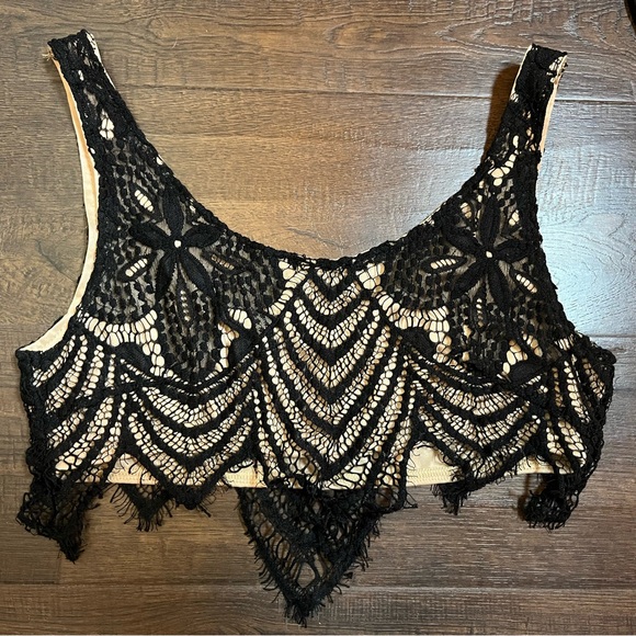 Party bralette top, black lace, size small - Picture 3 of 5